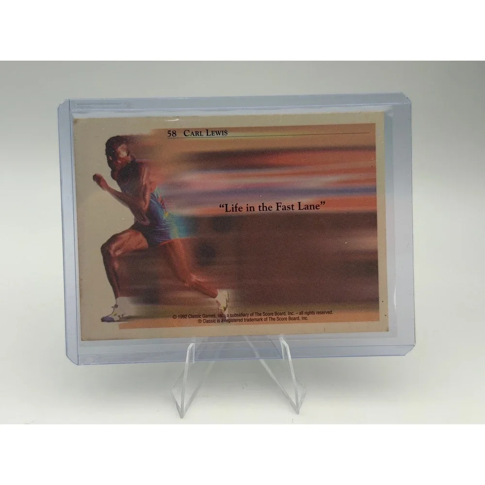 1992 Classic World Class Athletes Carl Lewis 58 Life in the Fast Lane Card